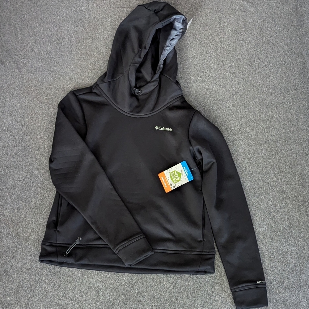 NWT Columbia Black Out-Shield Dry Fleece Hoodie Black XS
